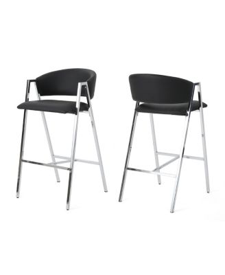 Noble House - Masden Modern Barstool (Set of 2), Quick Ship