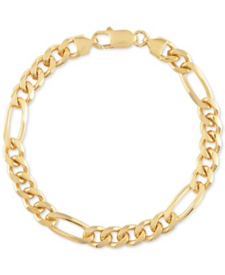 Esquire Men's Jewelry - Cuban Figaro Link 22" Chain Necklace in 14k Gold-Plated Sterling Silver, Created for Macys