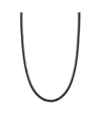 Macy's - Men's Diamond Link 24" Necklace (2 ct. t.w.) in 10k White Gold or Black Rhodium Over 10k White Gold