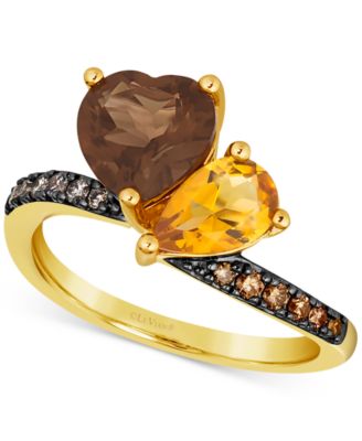 Le Vian - Multi-Gemstone (2-1/4 ct. t.w.) & Diamond (1/5 ct. t.w.) Two Stone Ring in 14k Gold