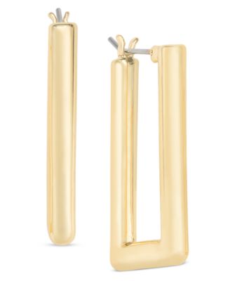 On 34th - Rectangular Hoop Earrings