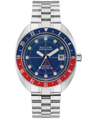 Bulova - Men's Automatic Oceanographer Stainless Steel Bracelet Watch 41mm
