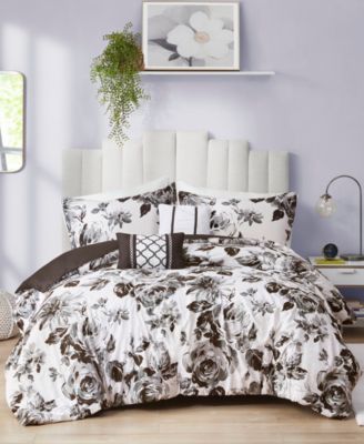 Intelligent Design - Dorsey 5-Pc. Floral Print Duvet Cover Sets