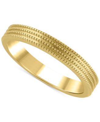 Macy's - Raised Textured Multirow Stackable Band in 14k Gold