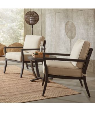 Agio - Astaire Outdoor 3-pc Lounge Chair Set (2 Lounge Chairs + 1 End Table)