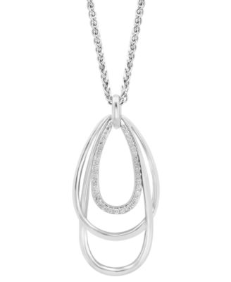 EFFY Collection - Diamond Multi Orbital 18" Pendant Necklace (1/4 ct. t.w.) in Sterling Silver