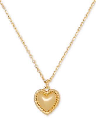kate spade new york - Twisted Frame Heart Pendant Necklace, 16" + 3" extender