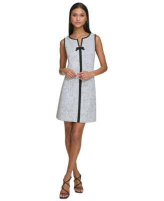 KARL LAGERFELD PARIS - Women's Speckled-Knit Jacquard Dress