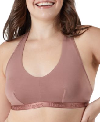 Hanes - Women's 2-Pk. Originals Ultimate V-Neck Racerback Bralette