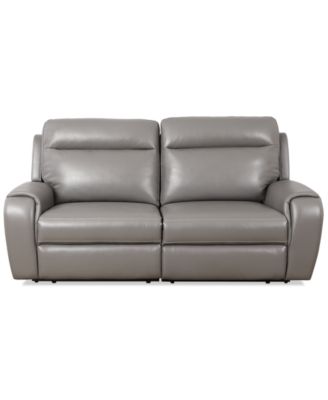 Furniture - Sheeler 2-Pc. Faux Leather Sectional with 2 Power Motion Chairs