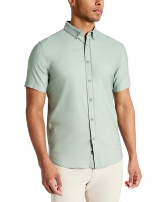 Kenneth Cole - Men's Slim Fit Short Sleeve Button-Down Sport Shirt