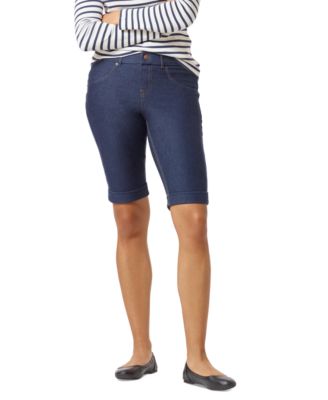 Hue - Women's Cuffed Essential Pull-On Denim Shorts