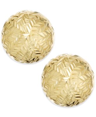 Macy's - Chevron-Cut Stud Earrings in 14k Gold