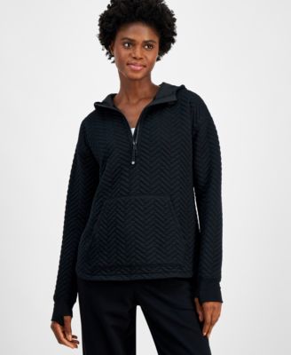ID Ideology - Women's Relaxed Quilted Quarter-Zip Sweater