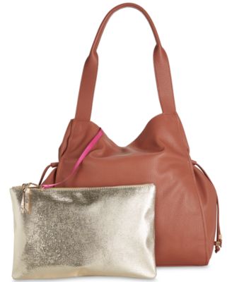 On 34th - Jyyll Large Solid Tote with Removable Pouch