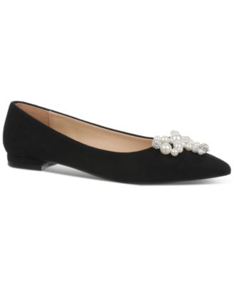 On 34th - Women's Millee Embellished Bow Pointed-Toe Flats
