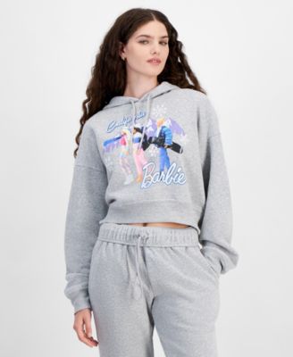 Grayson Threads, The Label - Juniors' Barbie Snow Sports Cropped Hoodie