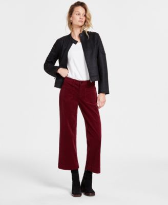 Liverpool Los Angeles - Women's Mid-Rise Crop Wide-Leg Corduroy Pants