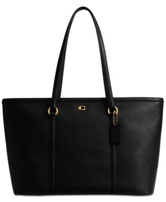 COACH - Excl WHSL Refined Pebble Leather Legacy Large Zip Tote