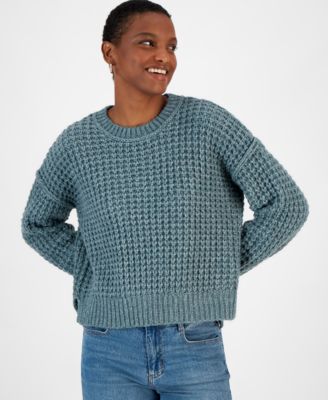 And Now This - Women's Textured Knit Crewneck Sweater, Created for Macy's