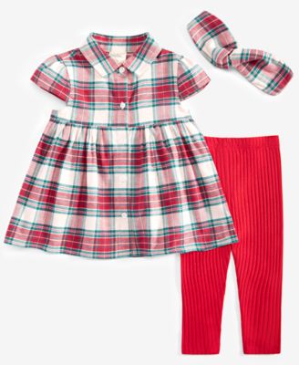 First Impressions - Baby Girls Headband, Tunic & Leggings, 3 Piece Set