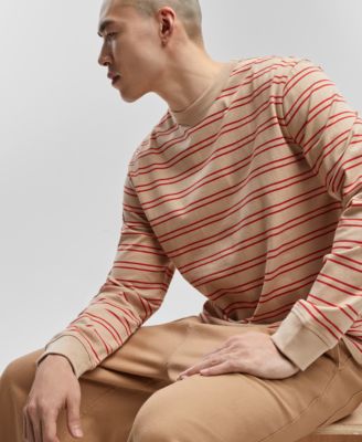 Mode of One - Men's Long-Sleeve Relaxed Stripe T-Shirt