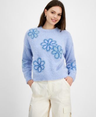 Hooked Up by IOT - Juniors' Eyelash Crewneck Sweater