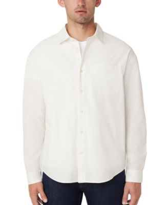 Frank And Oak - Men's Loose-Fit Solid Button-Down Poplin Shirt
