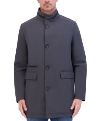 Kenneth Cole - Men's Soft-Shell Stand-Collar Rain Jacket