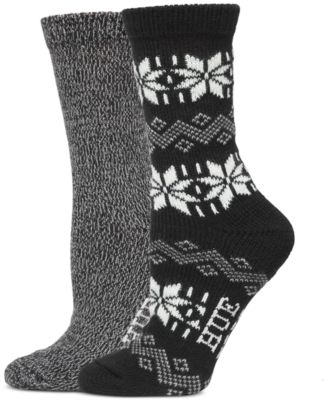 Hue - Women's Nordic Snowflake Boot Socks, Pack of 2