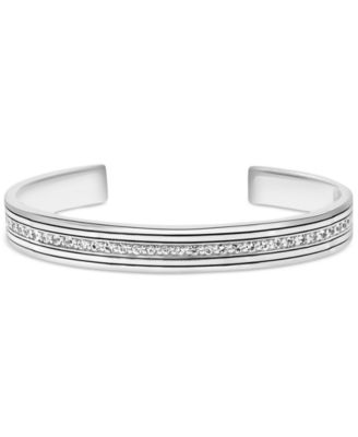 EFFY Collection - Men's Zircon Cuff Bangle Bracelet (2-1/2 ct. t.w.) in Sterling Silver