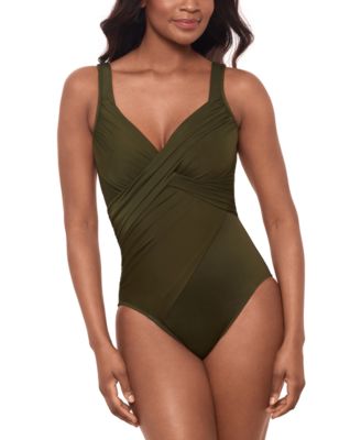Miraclesuit - Rock Solid Twist-Front Tummy-Control One-Piece Swimsuit