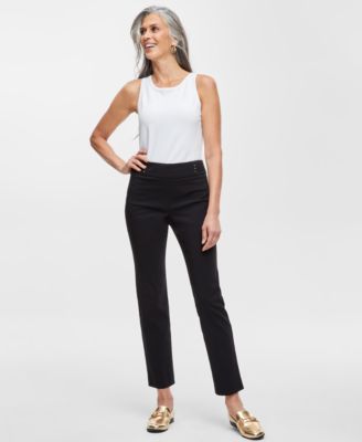 JM Collection - Women's Studded-Rivet Ankle Pants