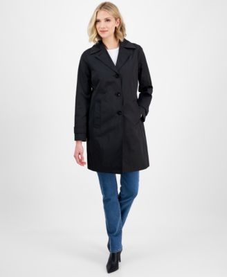 Michael Kors - Petite Single-Breasted Reefer Trench Coat