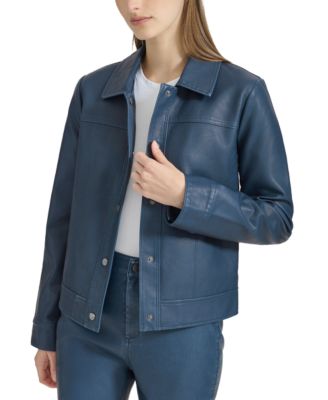 Marc New York - Women's Faux-Leather Trucker Jacket