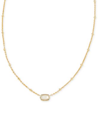 Kendra Scott - Gold-Tone Mini Elisa Enamel Frame Short Pendant Necklace