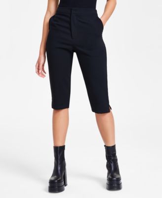Bar III - Women's Woven Capri High-Rise Capri Pants