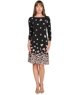 Tommy Hilfiger - Women's Floral-Print Pleated-Hem Shift Dress