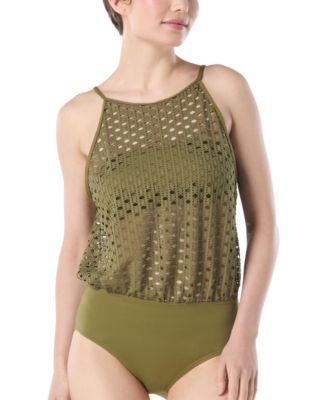 Carmen Marc Valvo - Women's High-Neck One-Piece Swimsuit