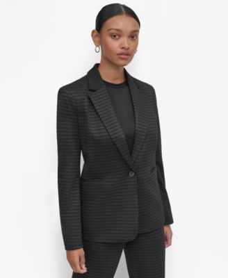 DKNY - Petite Ponte One-Button Blazer