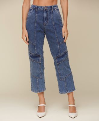 Avec Les Filles - Women's High-Rise Straight-Leg Cargo Pant