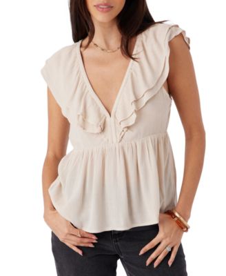 O'Neill - Juniors' Deji Layered Flutter-Sleeve Top