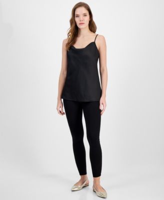 T Tahari - Women's Rhinestone Fitted Pull-On Leggings