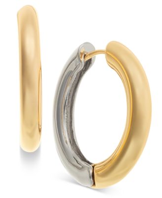 On 34th - Two-Tone Reversible Hoop Earrings