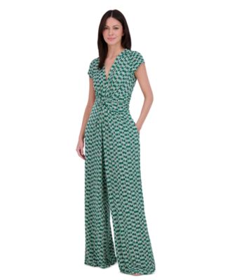 Vince Camuto - Women's Twist-Front Cap-Sleeve Jumpsuit