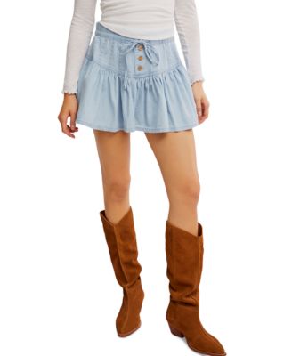 Free People - Women's Roselle Denim Mini Skirt