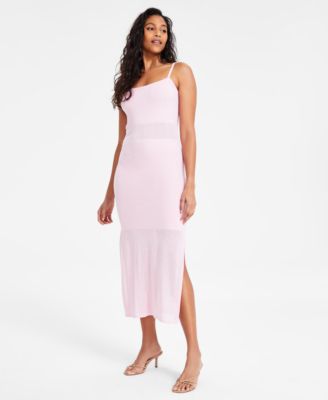 Bar III - Women's Sleeveless Side-Slit Midi Sweater Dress