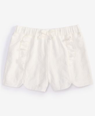 First Impressions - Baby Girls Cotton Eyelet Shorts