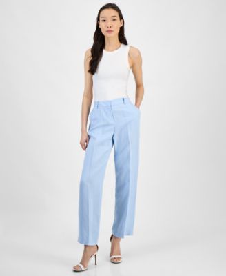 Anne Klein - Women's High-Rise Press-Pleat Pants