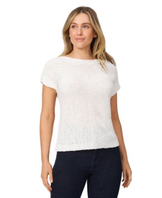 Melissa Paige - Women's Button-Back Short-Sleeve Sweater